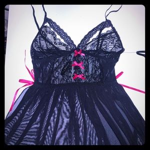 Black Lace Babydoll Lingerie